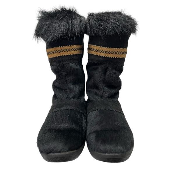 Tecnica Apres Winter Ski Boots Black Pony Hair & Goat Fur Shearling Lining Snow - Picture 9 of 12